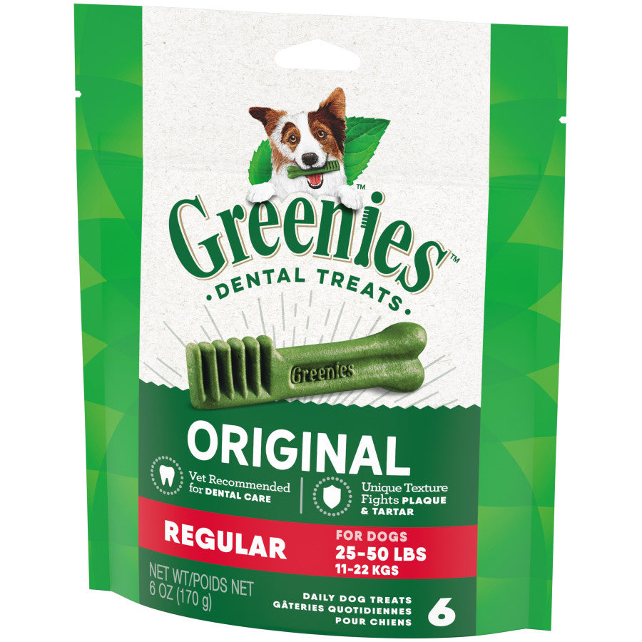 Greenies Original dental dog treats, Regular 6 oz